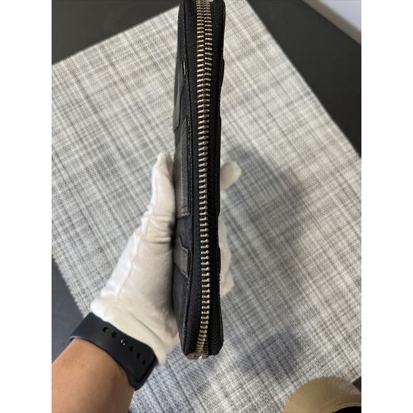 BVLGARI Be Zero One Leather/Canvas Zip Around Long Purse Wallet Black - Nice One - Picture 6 of 12